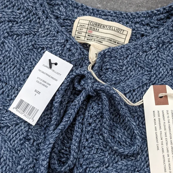 🎊HP🎊❄️$348 Current/Elliott Cable Fringe Sweater - Picture 6 of 9